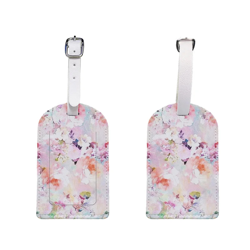 1 Leather Luggage Tag with Privacy Cover – Waterproof & Stylish for Travel
