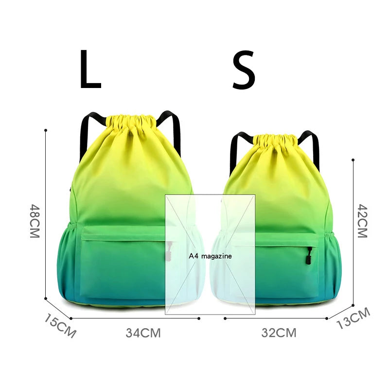 Waterproof Sports Drawstring Bag – For Travel,  Gym, & School