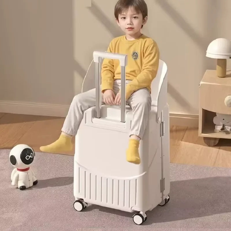 Family Travel Baby Luggage – 22” Ride-On Rolling Suitcase with Stroller Function