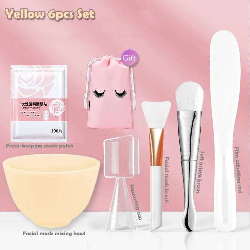 Skincare Mixing Bowl Set – Silicone Bowl with Brush & Spoon