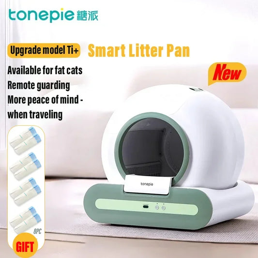 Tonepie Ti+ 2024 Automatic 65L Cat Litter Box - Self-Cleaning with APP Control