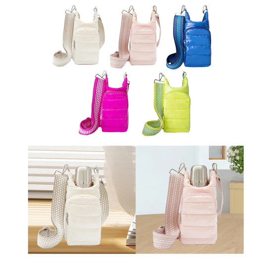Water Bottle Shoulder Bag with Removable Strap