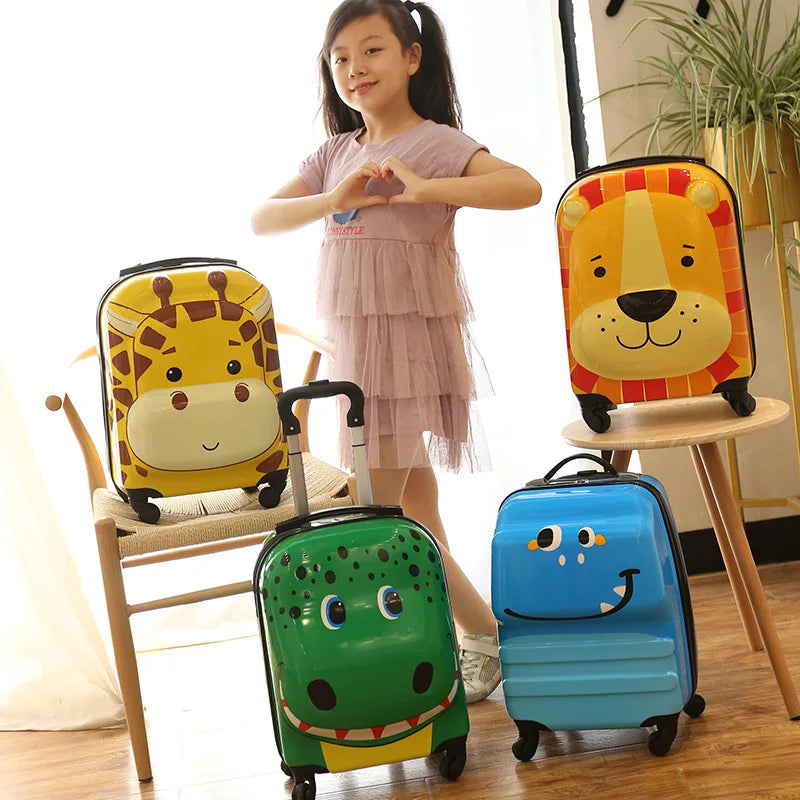 Cute 18” 3D Animal Kids Trolley Case – Spinner Suitcase