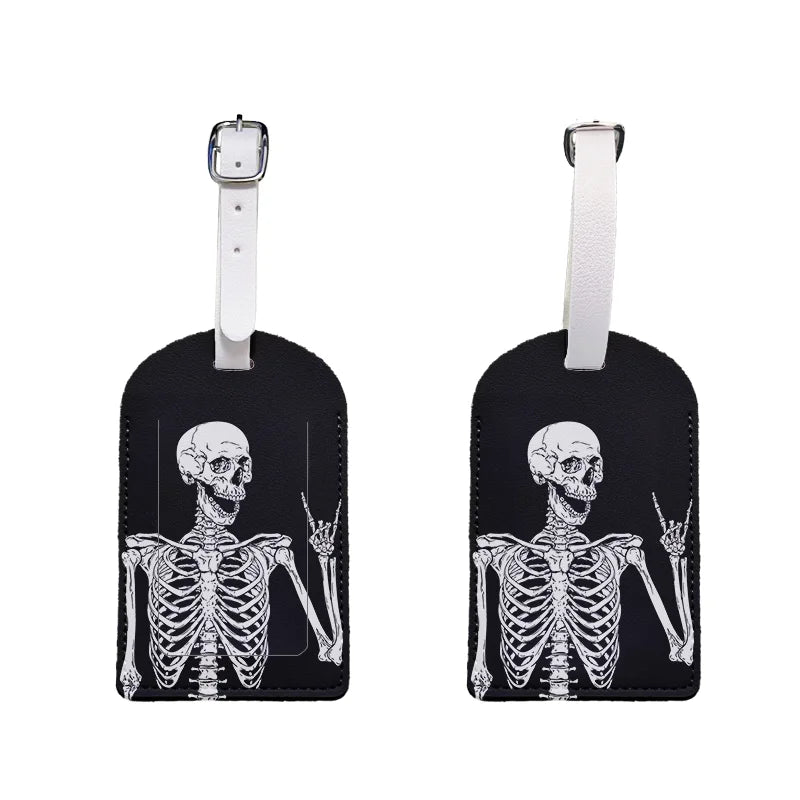 1 Leather Luggage Tag with Privacy Cover – Waterproof & Stylish for Travel