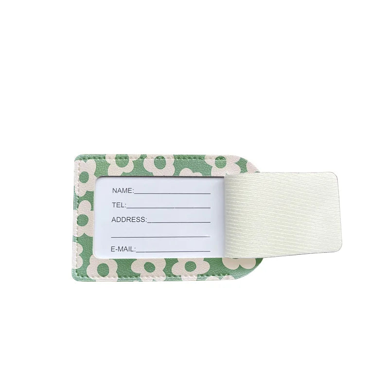1 Leather Luggage Tag with Privacy Cover – Waterproof & Stylish for Travel