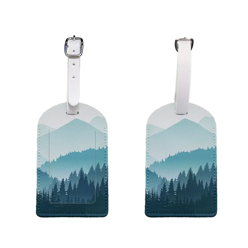 1 Leather Luggage Tag with Privacy Cover – Waterproof & Stylish for Travel