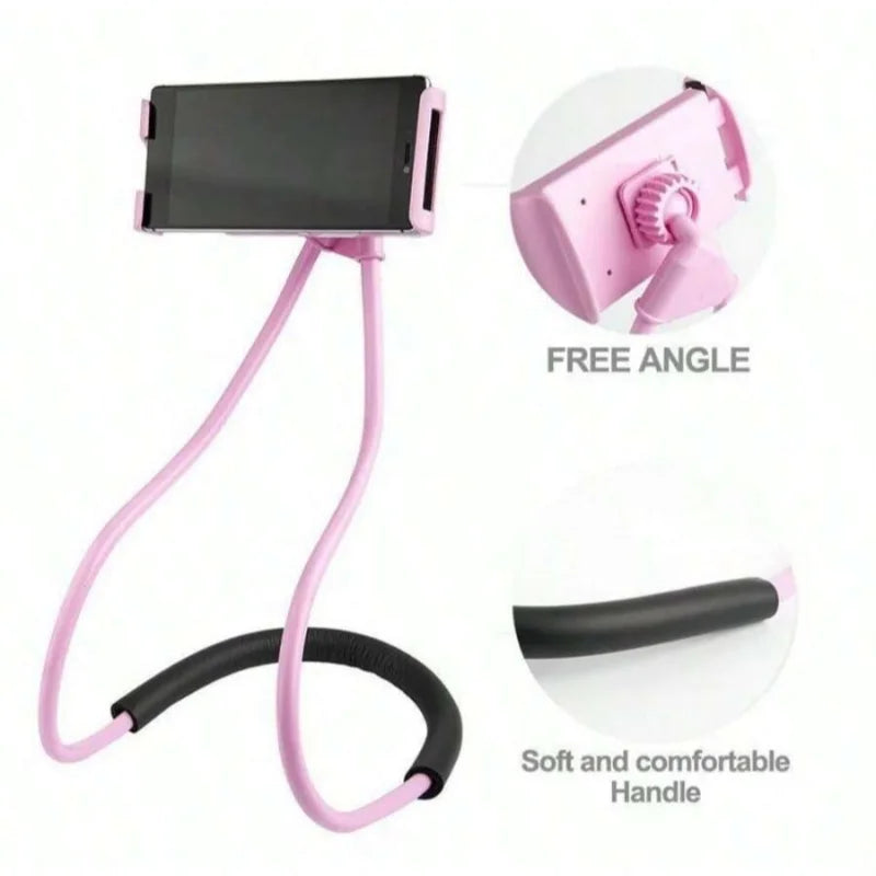 Adjustable 360° Phone Holder – Hands-Free Neck Hanging Accessory