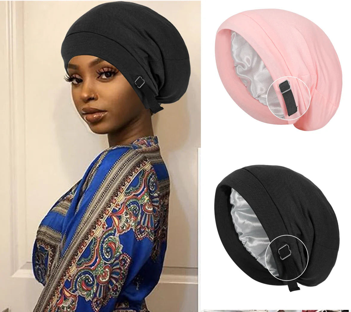 Silky Satin Bonnet for Hair Protection – Women