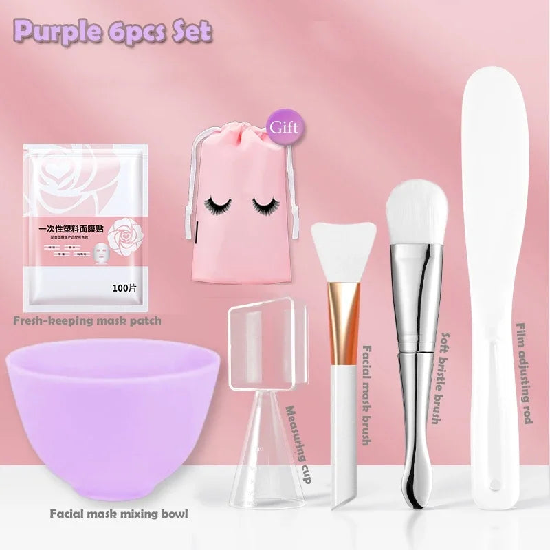 Skincare Mixing Bowl Set – Silicone Bowl with Brush & Spoon