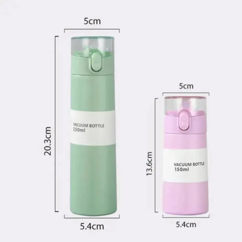 Mini Stainless Steel Travel Thermos with Straw – 150/250ml