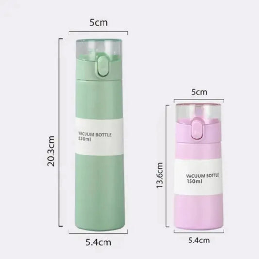 Mini Stainless Steel Travel Thermos with Straw – 150/250ml