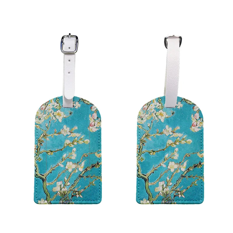 1 Leather Luggage Tag with Privacy Cover – Waterproof & Stylish for Travel