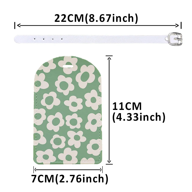1 Leather Luggage Tag with Privacy Cover – Waterproof & Stylish for Travel