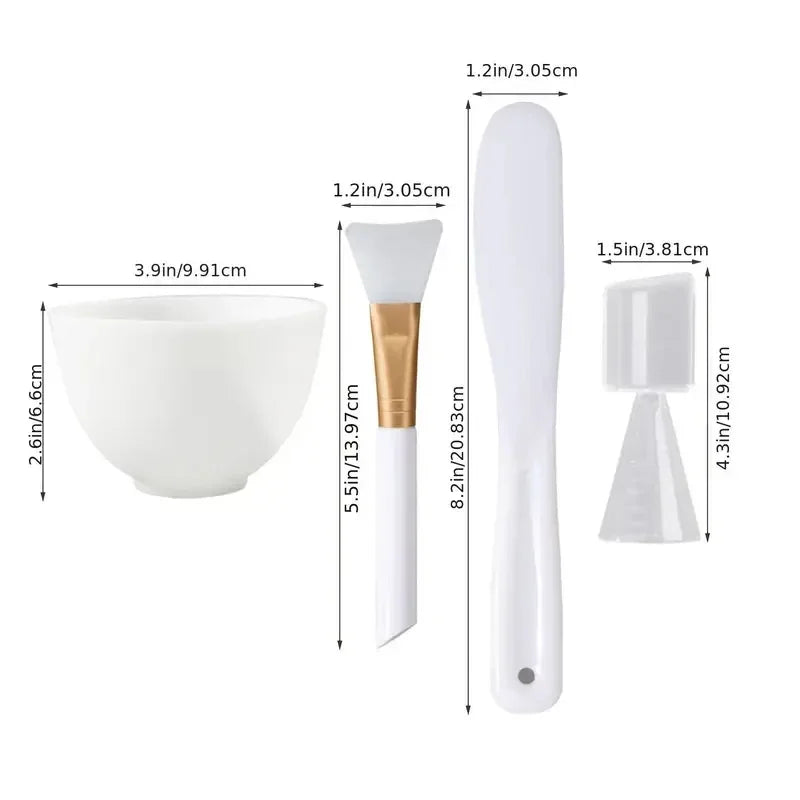 Skincare Mixing Bowl Set – Silicone Bowl with Brush & Spoon