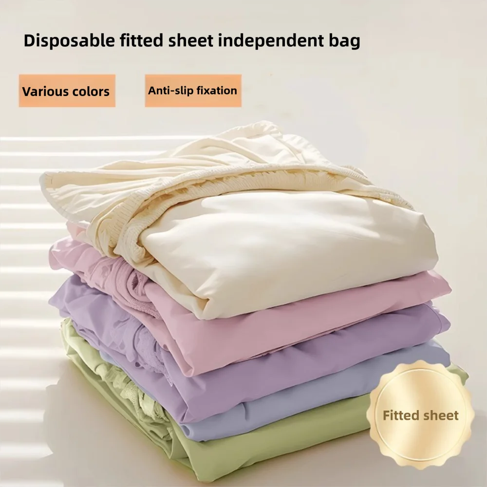 Disposable Fitted Bed Sheet – Non-Woven, Non-Slip, Travel-Friendly