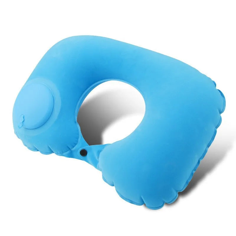 Inflatable U-Shaped Travel Neck Pillow – Portable & Compact