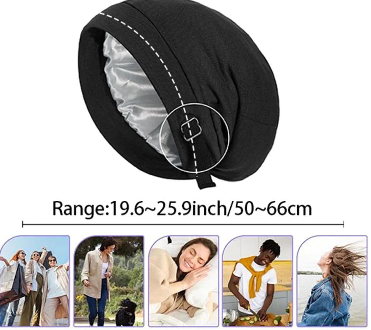 Silky Satin Bonnet for Hair Protection – Women
