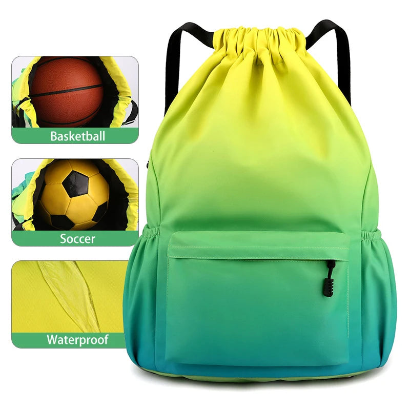 Waterproof Sports Drawstring Bag – For Travel,  Gym, & School