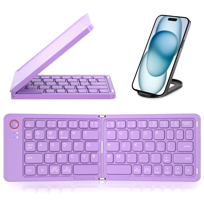 Portable Foldable Bluetooth Keyboard for iOS, Android, and Windows Devices