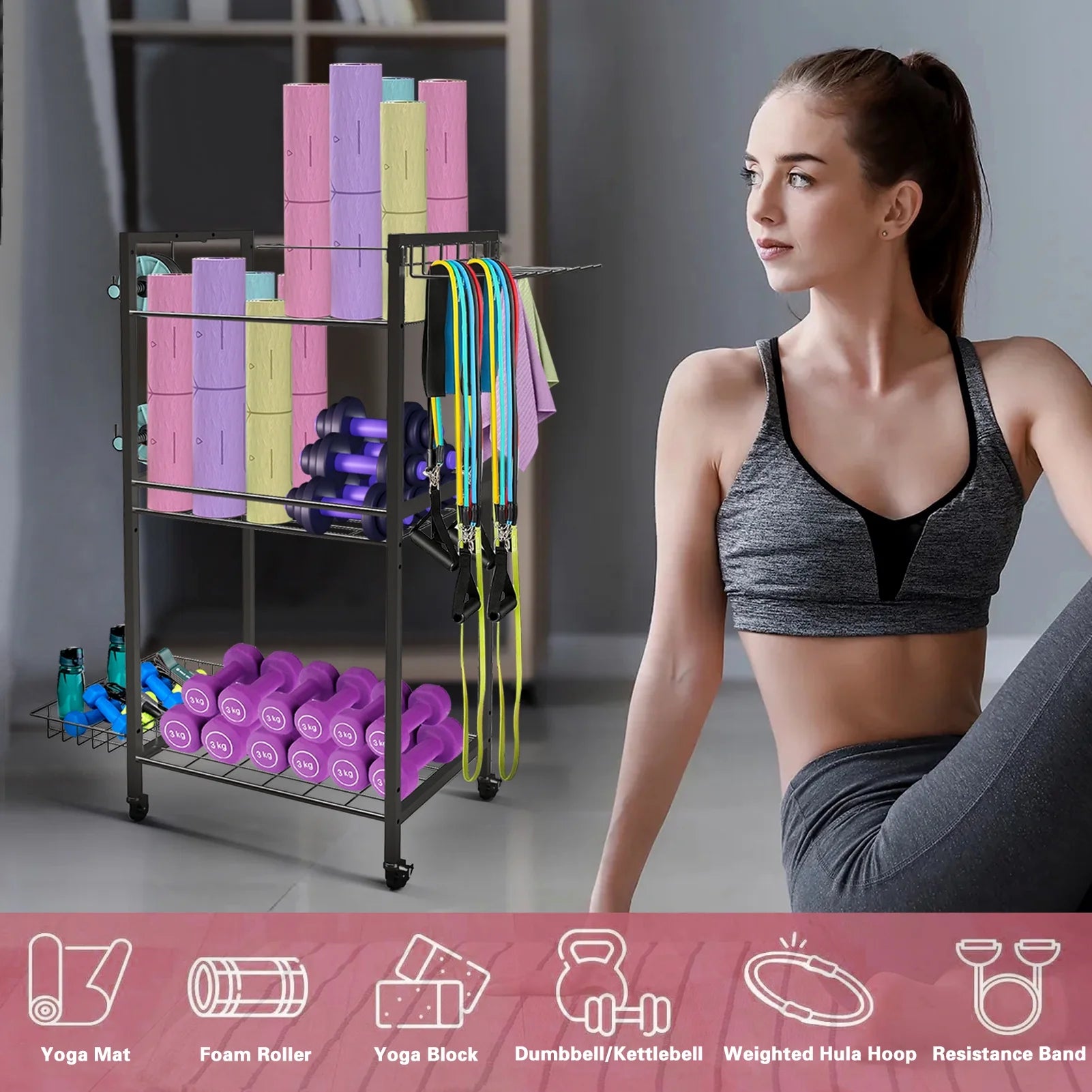 Yoga Mat Storage, Gym Equipment Storage