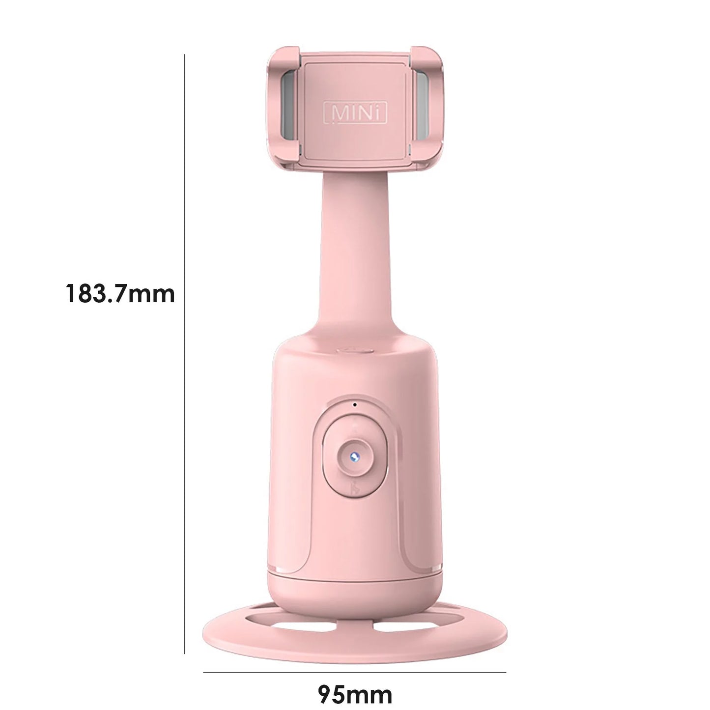 Auto Face Tracking Tripod – 360° Rotating Phone Mount for Live Video & Vlogging, Pink