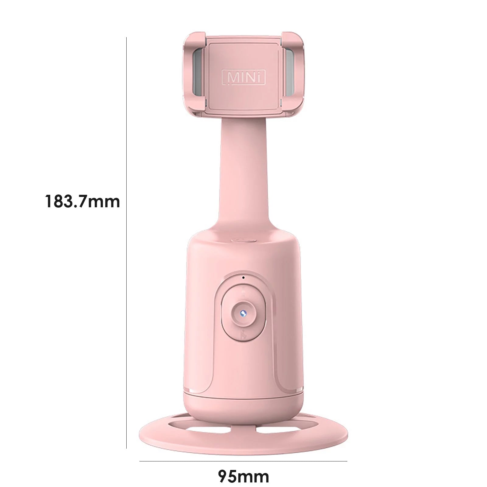 Auto Face Tracking Tripod – 360° Rotating Phone Mount for Live Video & Vlogging, Pink