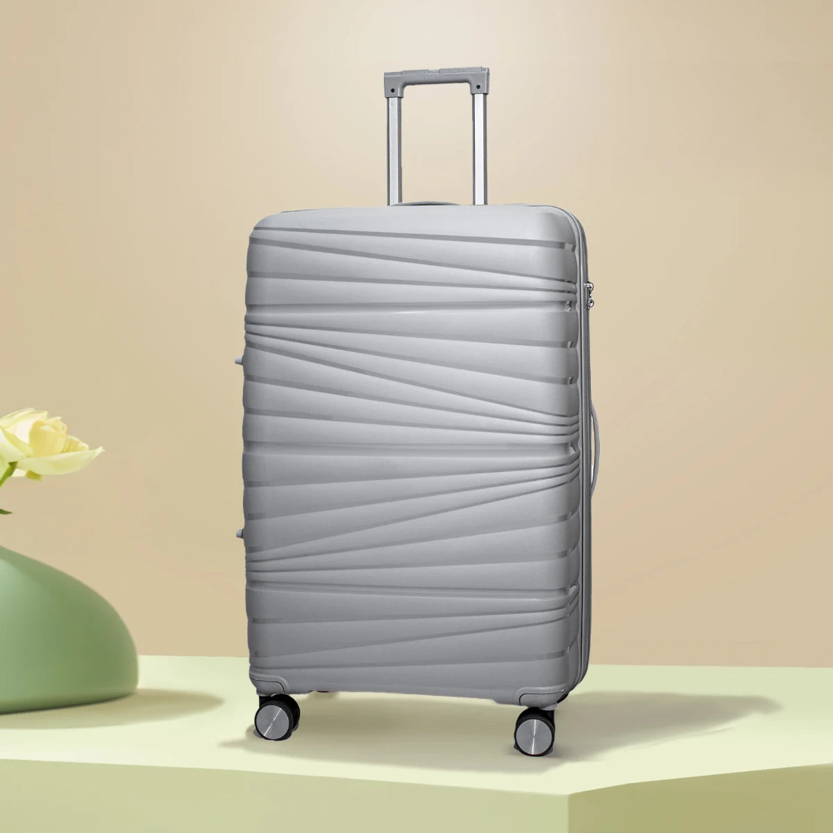 Lightweight Large-Capacity Trolley Suitcase with Durable Universal Wheels