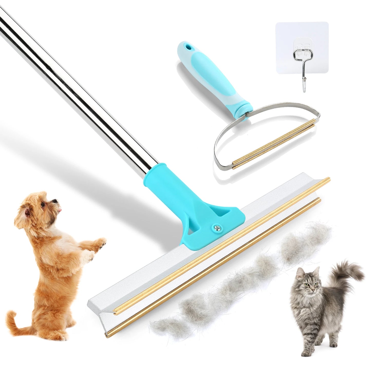 Pet Hair Remover Set Carpet Rake