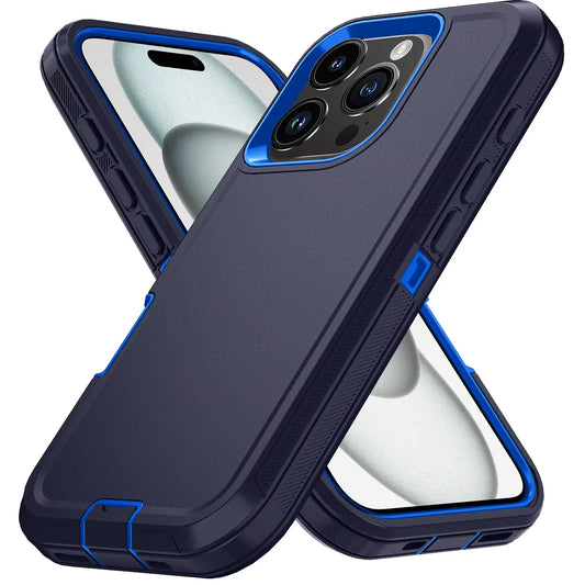 Shockproof Phone Case with Clip – Fits iPhone 15 to 16 Pro Max