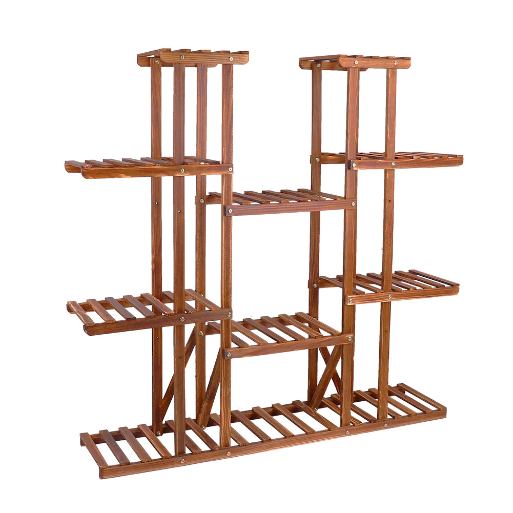 UNHO Multi-Tier Plant Stand, 46In Height Wood 