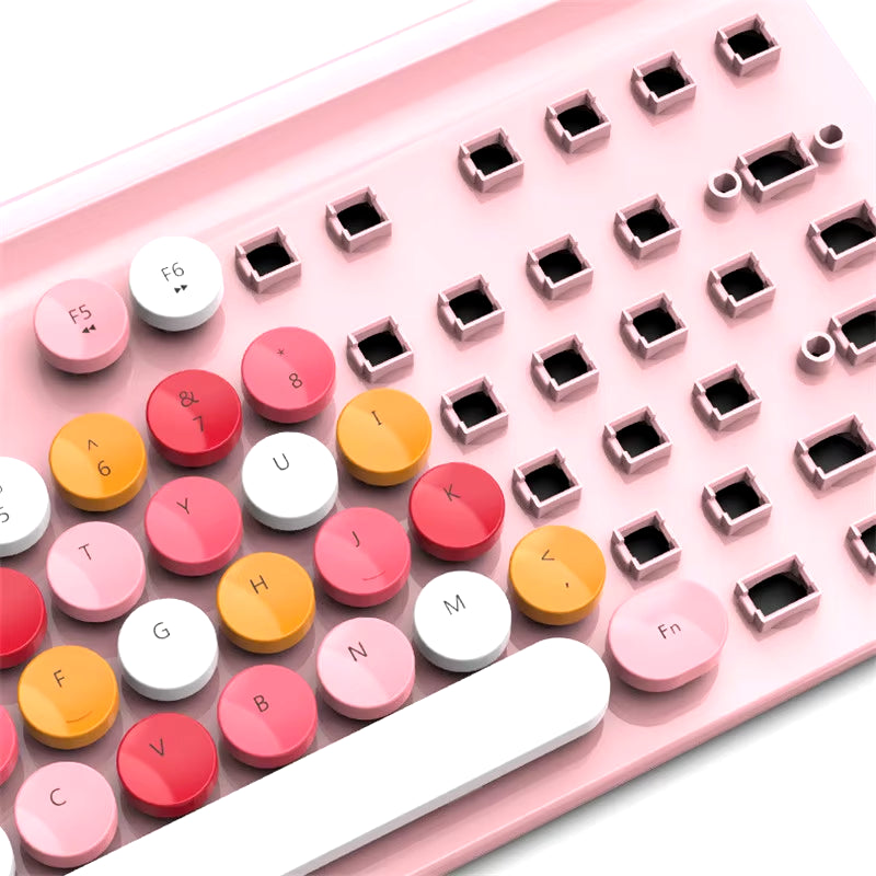 Colorful Mini Bluetooth Wireless Keyboard – Compatible with iOS, Android, PC, Windows, iPad