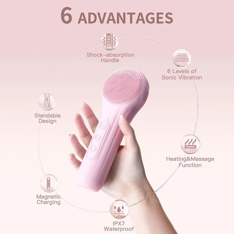 Sonic Facial Cleansing Brush Waterproof 